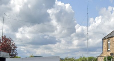 Radio Britannia aerials partly dismantled